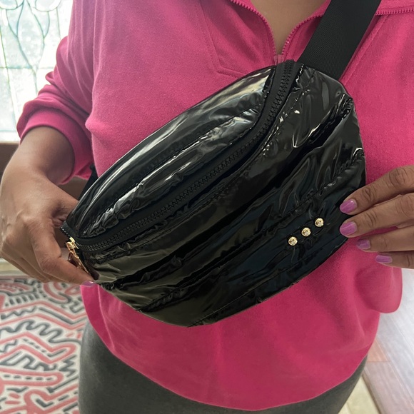 Patent Bum Bag, Pretty Simple, Black, NWT - Picture 4 of 13